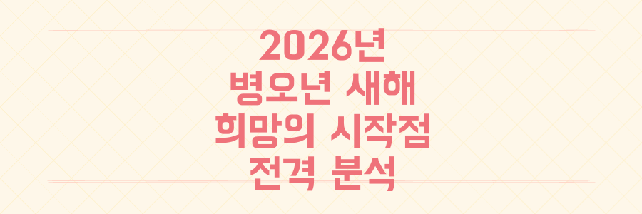 2026년 병오년 새해, 대통령 신년사부터 첫 해돋이까지 대한민국이 맞이한 희망의 시작점 전격 분석