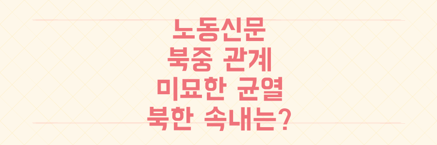 노동신문 개방과 북중 관계 미묘한 균열, 북한의 진짜 속내는 무엇인가?