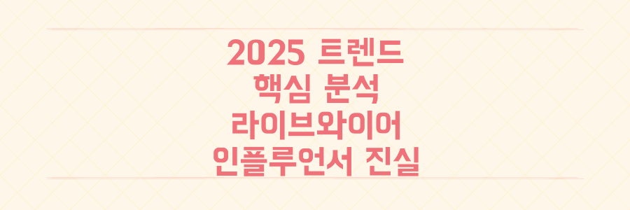 놓치면 후회! 2025 트렌드 핵심 분석: 라이브와이어, 베트남 소비재전, 인플루언서 진실