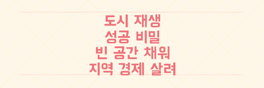 텅 빈 도시 공간, '이것'으로 지역 경제를 살리는 도시 재생 성공 비밀을 파헤치다