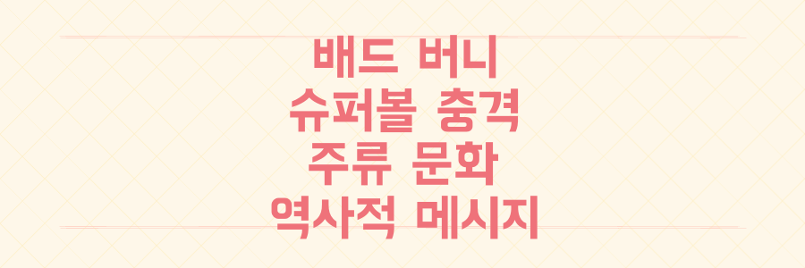 배드 버니 슈퍼볼 공연, 단순 퍼포먼스를 넘어 미국 주류 문화를 뒤흔든 역사적 메시지와 파장 전격 분석
