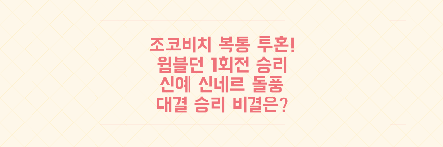 복통 투혼 조코비치, 윔블던 1회전 승리 비결과 신예 신네르 돌풍