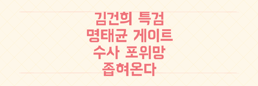 충격! 김건희 특검, '명태균 게이트' 수사로 포위망 좁혀온다