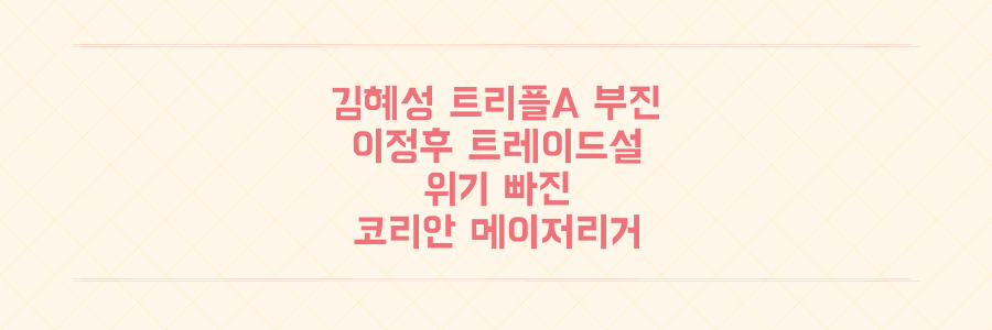 김혜성 트리플A 부진과 이정후 트레이드설, 위기에 빠진 코리안 메이저리거의 현주소