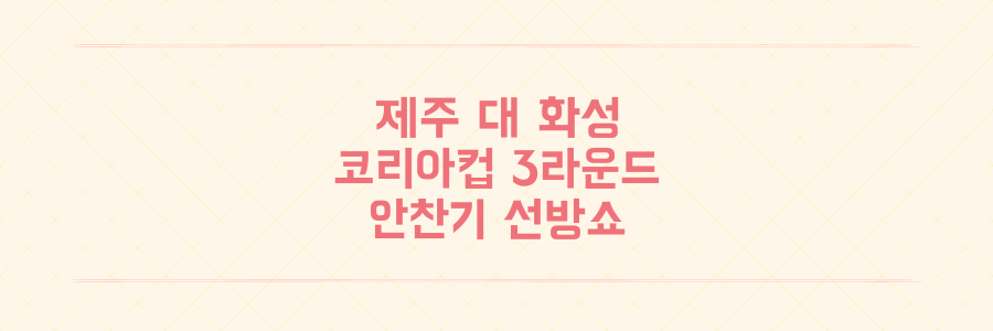 제주 대 화성 코리아컵 3라운드 승부차기 혈전 끝에 제주SK 16강 진출