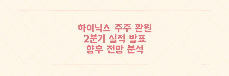 하이닉스 주주 환원 정책 왜 미뤄졌나 2분기 실적 발표와 향후 전망