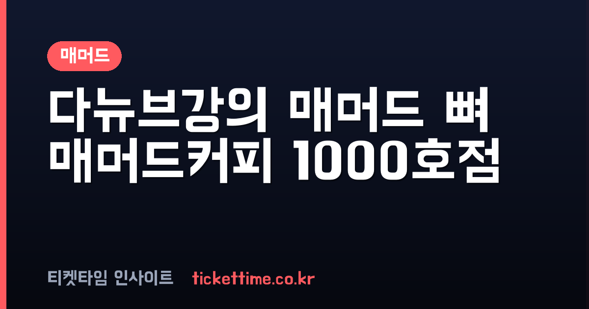 매머드 뼈 다뉴브강 발견과 매머드커피 1000호점 달성 소식
