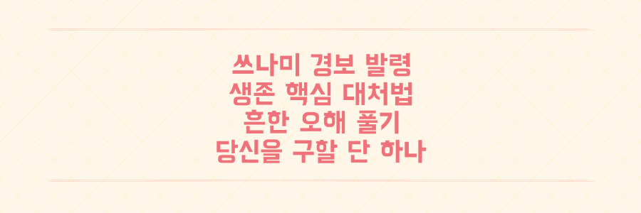 하와이 쓰나미 경보 이후, 당신의 생명을 구할 단 하나의 쓰나미 대처법과 오해 바로잡기