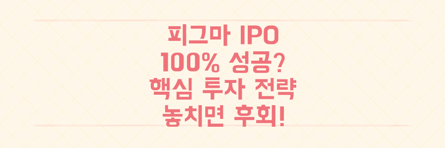피그마 IPO 성공 가능성 100% 분석: 놓치면 후회할 핵심 투자 전략 공개