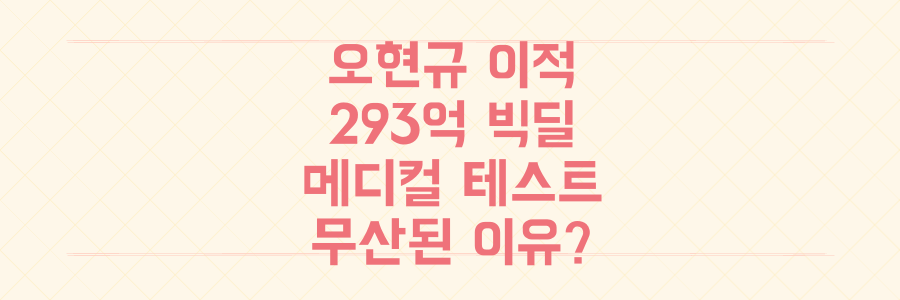 오현규 슈투트가르트 이적, 293억 빅딜이 메디컬 테스트 이견으로 무산된 진짜 이유는?