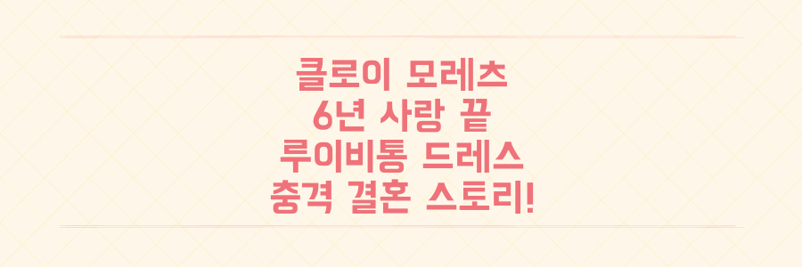 클로이 모레츠 6년 사랑 끝에 '파워 블루' 루이비통 드레스로 전한 충격적인 결혼 스토리!