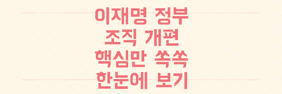 검찰청 폐지부터 기재부 분리까지, 이재명 정부 조직 개편의 모든 것을 단숨에 파헤치는 방법
