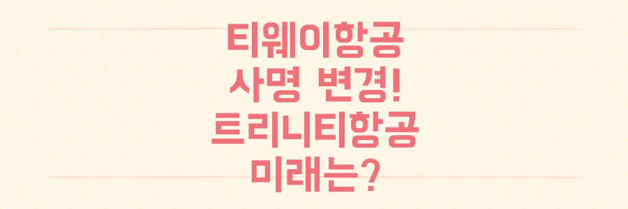 티웨이항공이 '트리니티항공'으로 사명 변경! 호텔·항공·여행 통합 플랫폼의 충격적인 미래는?